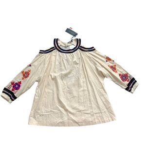 Wandering Halter Boho Blouse, Cold-Shoulder Open Back, NWT, Size 40